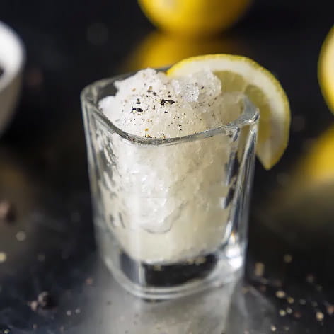 Lemon and Cracked Black Pepper Granita