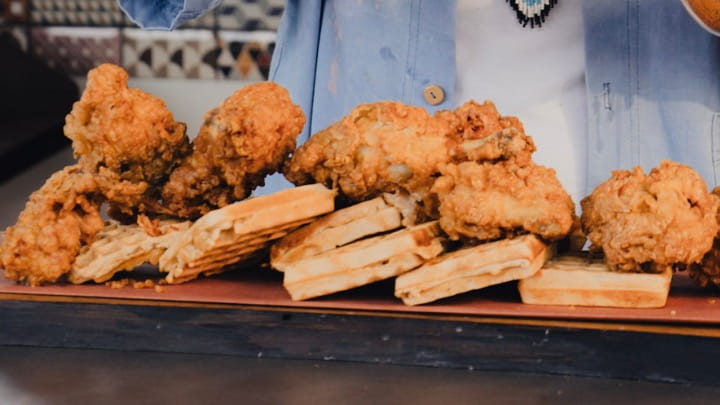 Blackened Cajun Chicken & Waffles