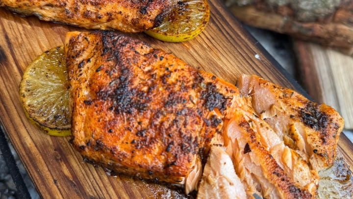 Blackened Cajun Cedar Plank Trout